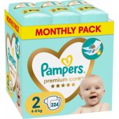 Premium Care Tape Diapers, Size 2, 224 Diapers, 4-8kg