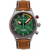 Aviation Eurofighter 2576-4 41mm Silver/ Brown