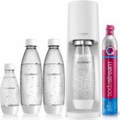Sodastream Terra saturator + 3 bottles + gas White