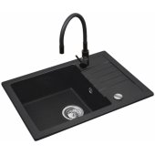Bali (62x44) 1B1D Black + Flessi Black Edition Faucet