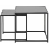 Seaford Set 40x40xH40cm / 50x50xH45cm Black 2pcs