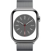 Watch Series 8 Cellular 45mm Silver Stainless Steel/ Silver Milanese