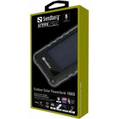"Outdoor Solar Powerbank 16000" Black