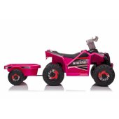 XMX630T Pink Battery Quad Bike With Trailer