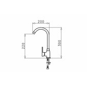Pyramis Bello standing kitchen faucet gray (090923601)