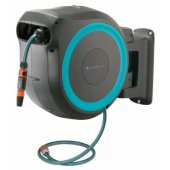 Wall-Mounted Hose Box RollUp XL 35m Black/ Blue