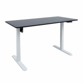 Desk ERGO LIGHT with 1 motor 120x60cm, white/ black
