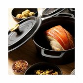 RH02524BEU7 Cast iron stockpot 24cm black