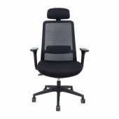Task chair SANTO black mesh fabric