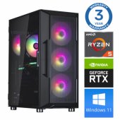 Ryzen 5 5600X 32GB 1TB SSD M.2 NVME RTX3050 6GB WIN11 Black