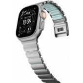 Stratos Band Apple Watch 45/ 46/ 49mm Titanium-Icy Blue Glow
