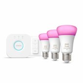 Philips Hue starter kit bridge + 3 x E27 A60 RGBW 9W BT bulb +.