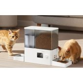 Pet Water Fountain 3.5L & Feeder 5L White