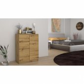 Topeshop KOMODA SZAFKA 2D2S 70CM DĄB ARTISAN DRZWI SZUFLADY (2D2S ARTI