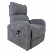 Recliner armchair BARNY with electric lifting mechanism, grey