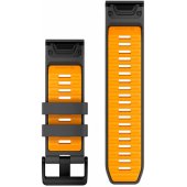 26mm QuickFit Silicone Strap Graphit/ Orange