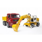 MAN TGA Construction truck with Liebherr Excavator