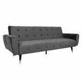 Sofa bed FALUN 215x84x82cm, grey velvet