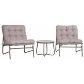 JIVE table and 2 chairs taupe