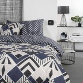 Bed Linen Set WINTER TIME Blue 240x220cm, 63x63cm