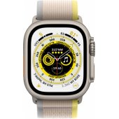 Watch Ultra Cellular 49mm Titanium Case/ Yellow/ Beige Trail Loop M/ L
