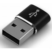Adapteris USB to Type-C Black