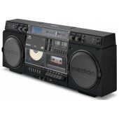P66538 Retro-Boombox Black