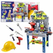 Handyman®s Table 2-in-1 Suitcase Tool Set Screwdriver Helmet 133 pcs.