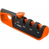 Neo Sharpener for knives and scissors with adjustable sharpening angle