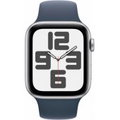 Watch SE 2 44mm Silver Aluminium/ Storm Blue Sport Band - S/ M
