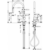 Talis M54 210 1jet Pull-Out Spout Stainless Steel