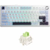 F75 EN / RU Layout Mechanical Gaming keyboard White Reaper switch