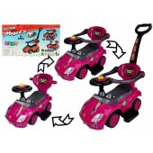 Toddlers Ride On Push Along with Parent Handle Mega Car 3in1 Pink