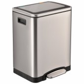 Bin Metal 15L+15L Silver