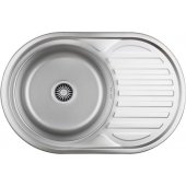 Steiner TOM 211 Steinsteel satin sink with 1-bowl siphon w/ .