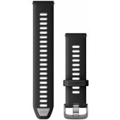 22mm Quick Release Bands Black/ Powder Grey with Slate Hardware