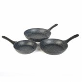 BW06235S1BRMFOB Megastone 3-Piece Frying Pan Set - 20/ 24/ 28cm