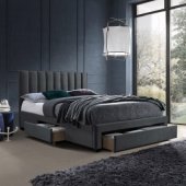 GRACE 160x200cm, with mattress HARMONY TOP Dark Grey
