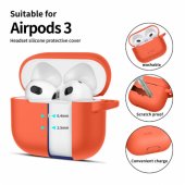 Silicone Hook AirPods 3 cover orange
