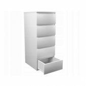 Topeshop KOMODA SZAFKA 5 SZUFLAD W5 BIAŁA