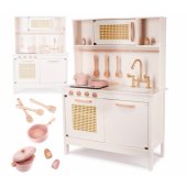 Children®s wooden kitchen in retro style with accessories