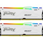 Fury Beast RGB White 2x32GB DDR5 5200MHZ UDIMM KF552C40BWAK2-64