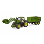 John Deere 7R 350 with front loader and tandem axle transport t