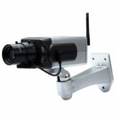 Dummy security camera with motion detector