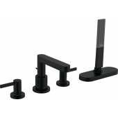Finoris Set 4-hole rim mounted bath mixer with sBox Matt Black