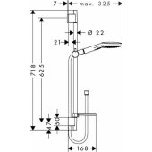 Water Mixer for Bath/ Shower Hansgrohe Raindance Select E 120 White/ Chr