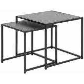 Seaford Set 40x40xH40cm / 50x50xH45cm Black 2pcs