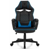 Knight Faux Leather Black/ Blue
