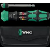 Wera Kraftform Kompakt 25 RA-R with pouch, bit set black/ green, 6-piec