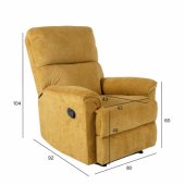 Recliner armchair GUSTAV with manual mechanism, yellow